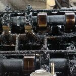 oil in the running engine