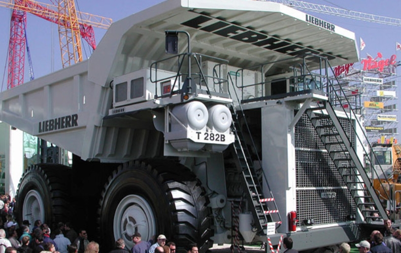 The Liebherr T 282C dump truck